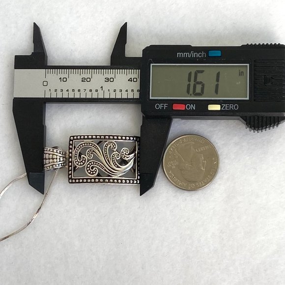 Silpada Sterling Silver Paisley Open Scroll Pendant Necklace & Earrings Set 20" - Picture 14 of 16